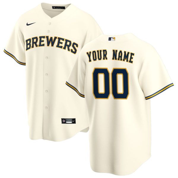Milwaukee Brewers Pro Shop – mens milwaukee brewers nike cream home replica custom jersey Team Clothing and Headwear