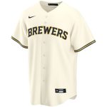 Milwaukee Brewers Pro Shop – mens milwaukee brewers nike cream home replica custom jersey Team Clothing and Headwear