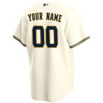 Milwaukee Brewers Pro Shop – mens milwaukee brewers nike cream home replica custom jersey Team Clothing and Headwear