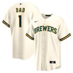 Milwaukee Brewers Pro Shop – mens milwaukee brewers nike white 1 dad home replica jersey Team Clothing and Headwear