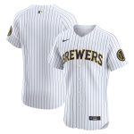 Milwaukee Brewers Pro Shop – mens milwaukee brewers nike white alternate vapor premier elite patch jersey Team Clothing and Headwear