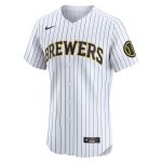 Milwaukee Brewers Pro Shop – mens milwaukee brewers nike white alternate vapor premier elite patch jersey Team Clothing and Headwear