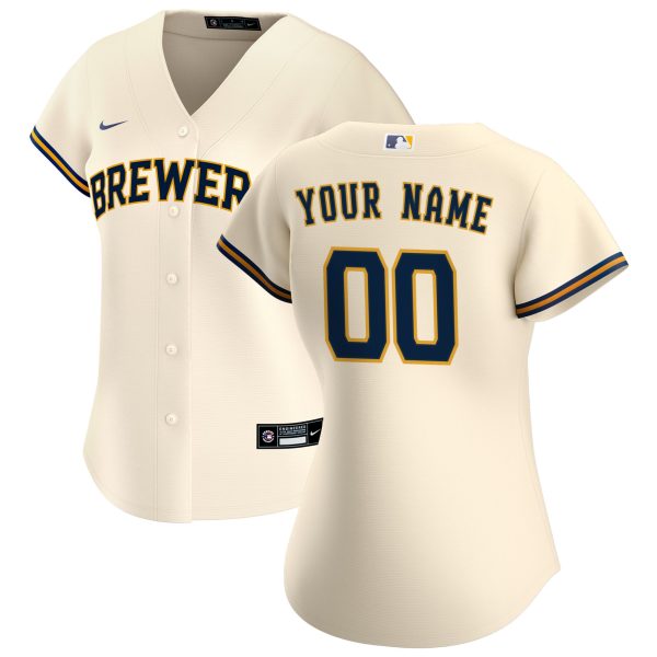 Milwaukee Brewers Pro Shop – womens milwaukee brewers nike cream home replica custom jersey Team Clothing and Headwear