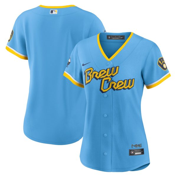 Milwaukee Brewers Pro Shop – womens milwaukee brewers nike powder blue city connect replica team jersey Team Clothing and Headwear